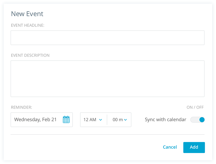 create event sounding board sample